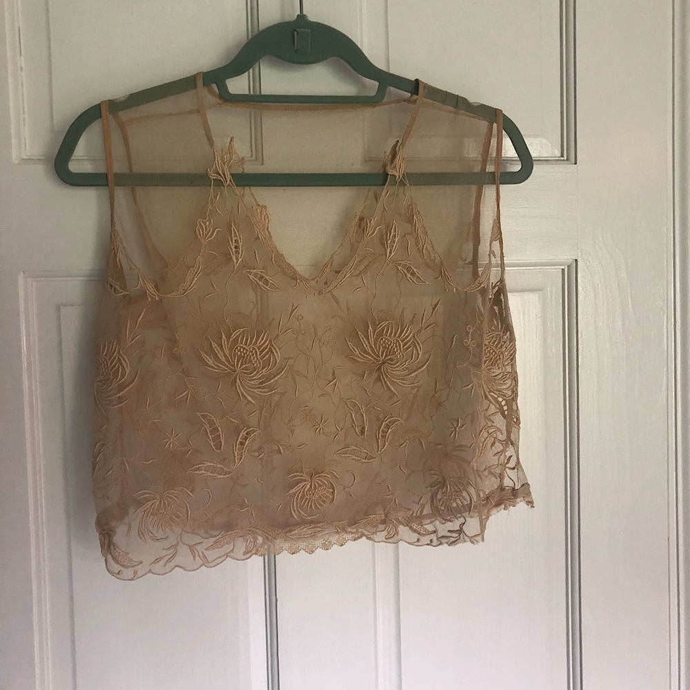 Vintage lace crop top